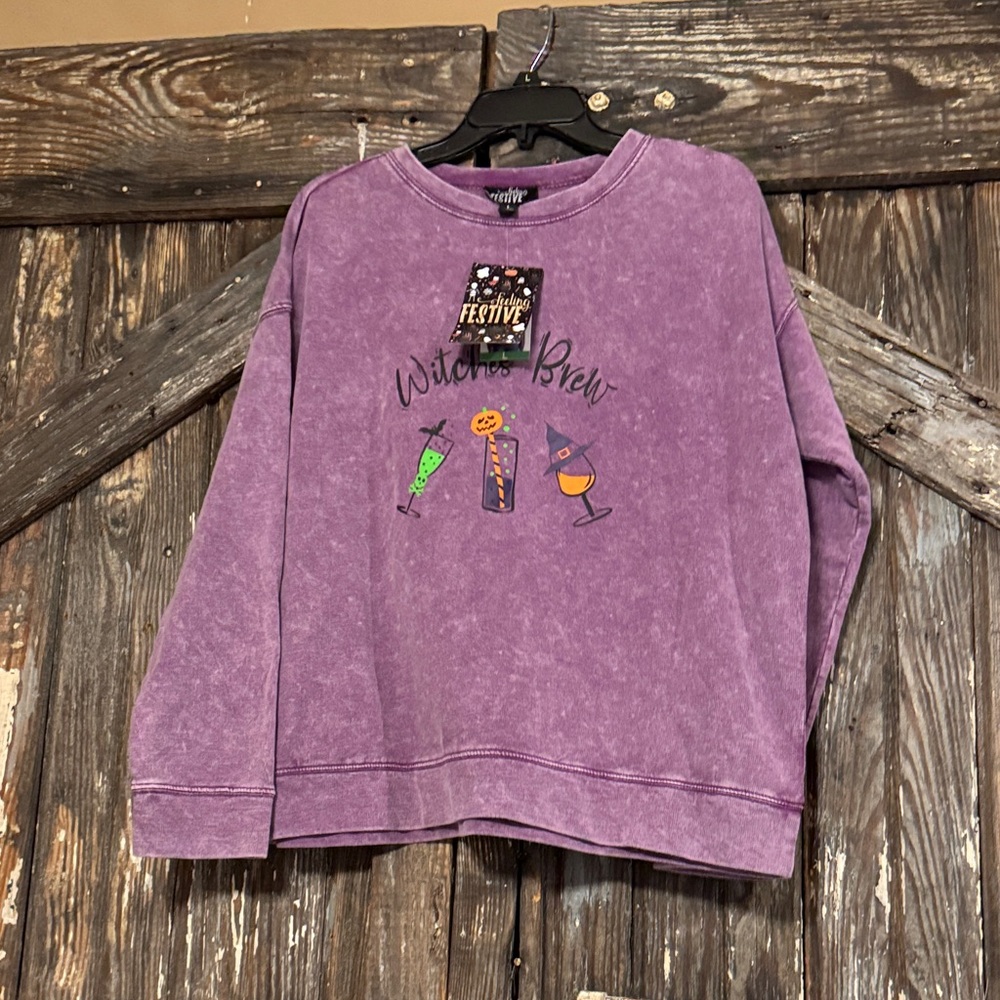 Purple Graphic Sweater